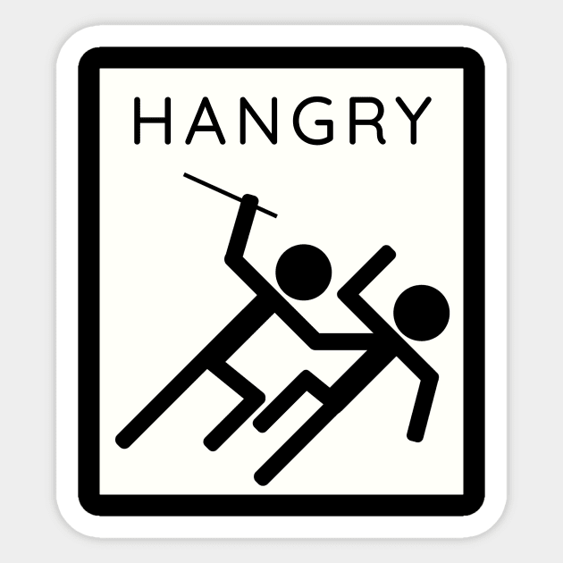 Hangry Sticker by Go Ask Alice Psychedelic Threads